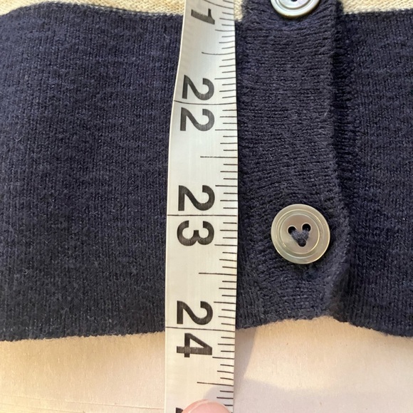 VINCE Cardigan XS Striped Cotton Lightweight Oversized Preppy Office - Picture 6 of 6